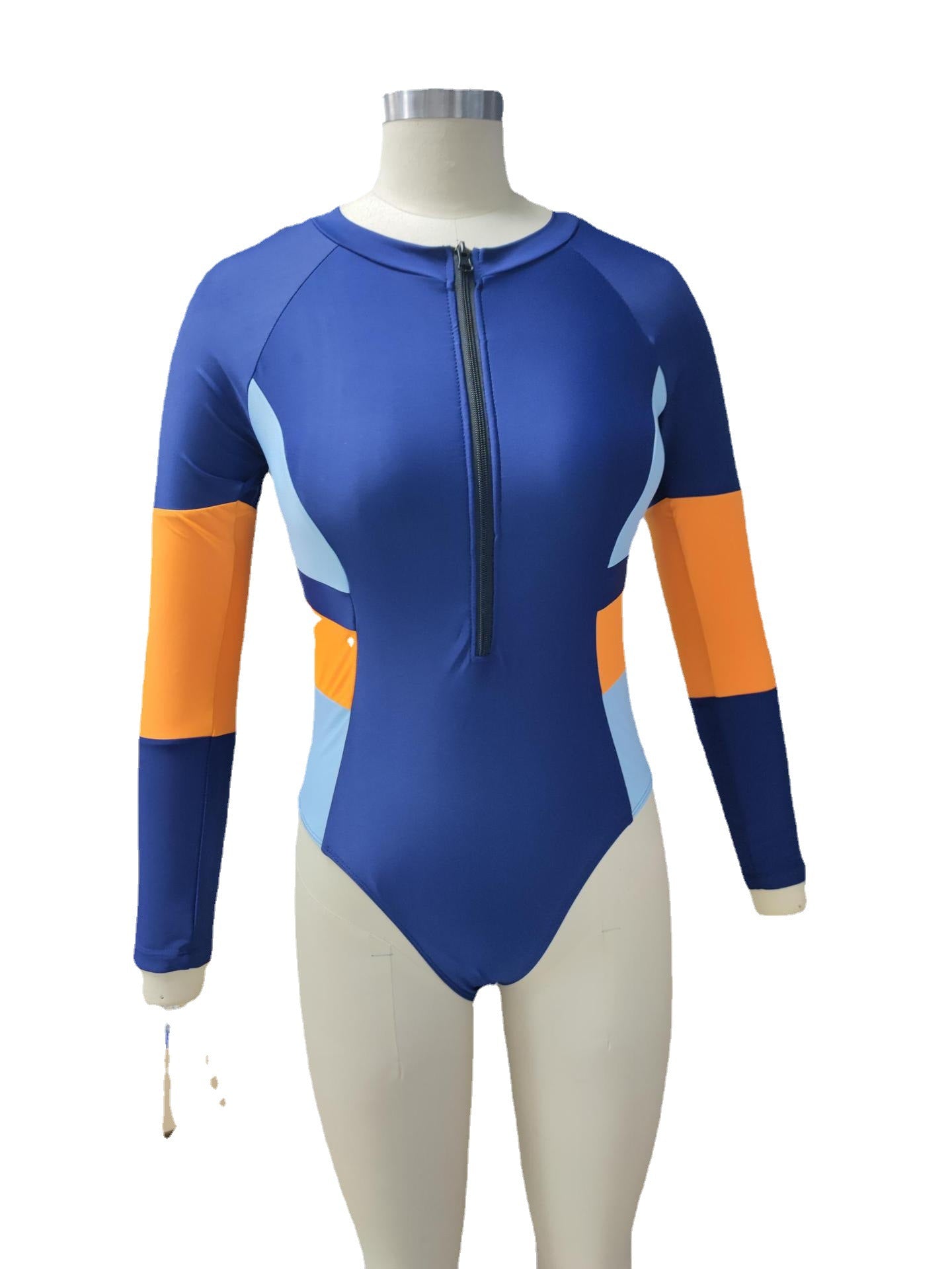 Women's Long Sleeve Zipper Swimsuit for Surfing