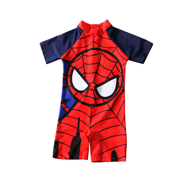 Children's One-Piece Swimsuit with Cool Cartoon Print